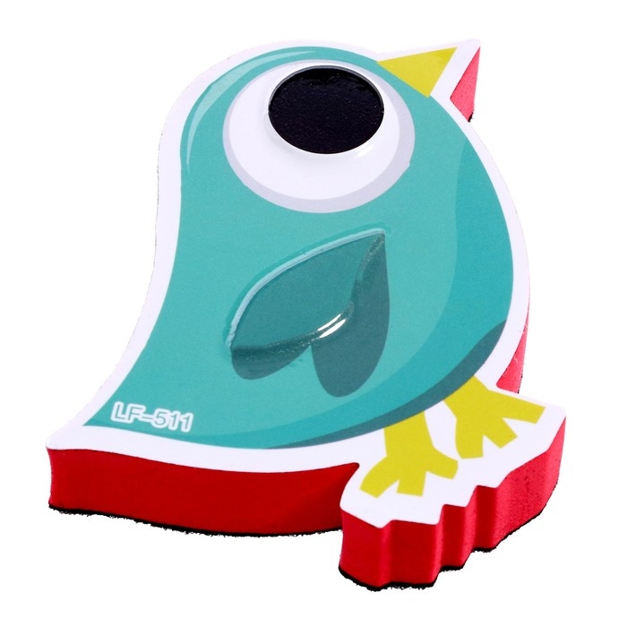 Губка магнитная для маркерной доски &laquo;Птичка&raquo;, 2х10х9 см