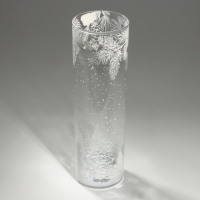 Ваза для цветов, новогодняя &laquo;Снежный лес&raquo;, на Новый год, стекло, высота 26, 3 см