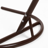 Подвесное кресло КОКОН &laquo;Круглое&raquo; зелёная подушка, черная стойка