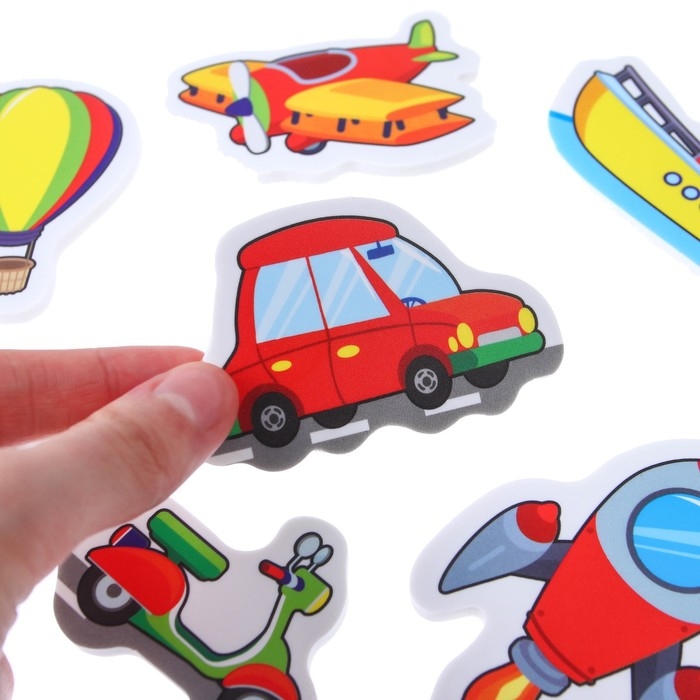 Мягкий пазл для малышей в рамке &laquo;Транспорт&raquo;, 9 деталей, Крошка Я