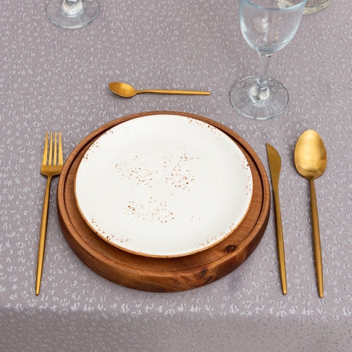 Скатерть Этель "Grey" цв.серый, 142*283 +/-3 см, 115 &plusmn;10 гр,100% п/э