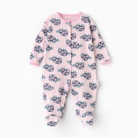 Комбинезон детский (3 шт.), цвет белый/розовый/светло-розовый, рост 74 см