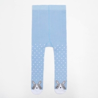 Колготки Крошка Я "Зайка", голубой, рост 74-80 см