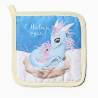 Новый год. Набор кухонный Доляна "Семейное счастье": варежка 20х28 см, прихватка 17х17 см, 35% хл, 65% пэ Новый год. Набор кухонный Доляна "Семейное счастье": варежка 20х28 см, прихватка 17х17 см, 35% хл, 65% пэ