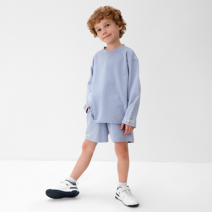 Футболка детская с дл.рукавом  KAFTAN, р. 34 (122-128 см),серый