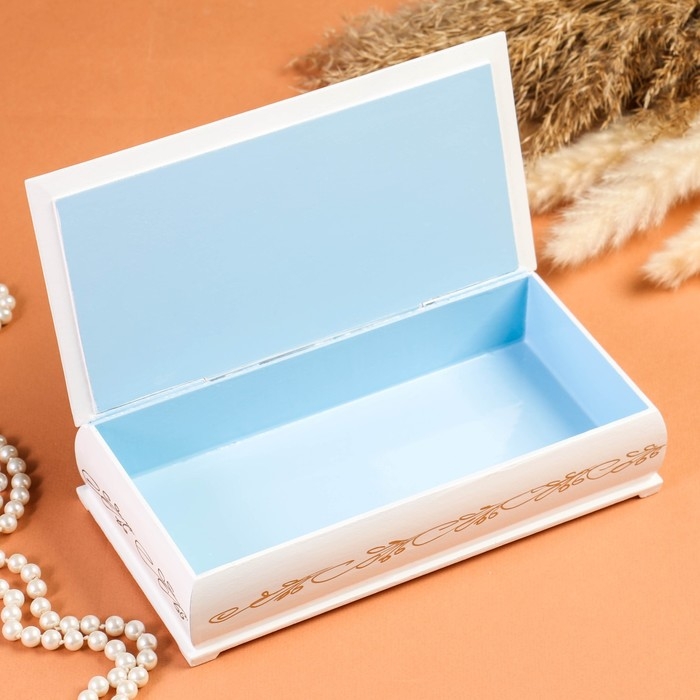 Шкатулка &laquo;Пионы&raquo;, белая, 11&times;22 см, лаковая миниатюра