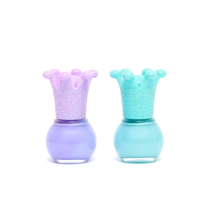 Набор косметики для девочки Набор косметики для девочки "Чемодан на колёсах", сиреневый, с накладными ногтями