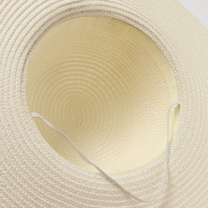 Шляпа женская MINAKU, цв. белый, р-р 58 Шляпа женская MINAKU, цв. белый, р-р 58