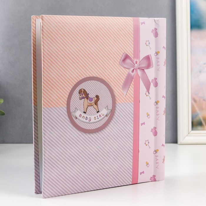 Фотоальбом Фотоальбом "Малышке" 20 магнитных страниц 23х28 см и 20 страниц-анкет для заполнения