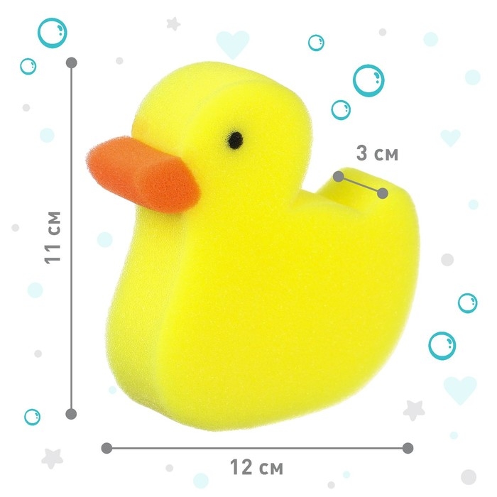 Детская губка для купания «Утка», поролон Детская губка для купания «Утка», поролон