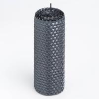 Свеча из вощины, 4,5х4,5х12,5 см, мокрый асфальт металлик Свеча из вощины, 4,5х4,5х12,5 см, мокрый асфальт металлик