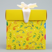 Коробка подарочная складная, упаковка, &laquo;С днем рождения&raquo;, 15 х 15 х 15 см