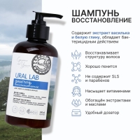 Шампунь для волос с белой глиной и экстрактом василька, восстановление, 300 мл, ECO LAB by URAL LAB Шампунь для волос с белой глиной и экстрактом василька, восстановление, 300 мл, ECO LAB by URAL LAB