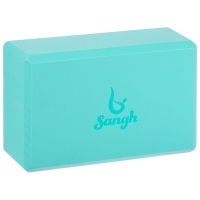 Блок для йоги Sangh, 23х15х8 см, цвет мятный Блок для йоги Sangh, 23х15х8 см, цвет мятный