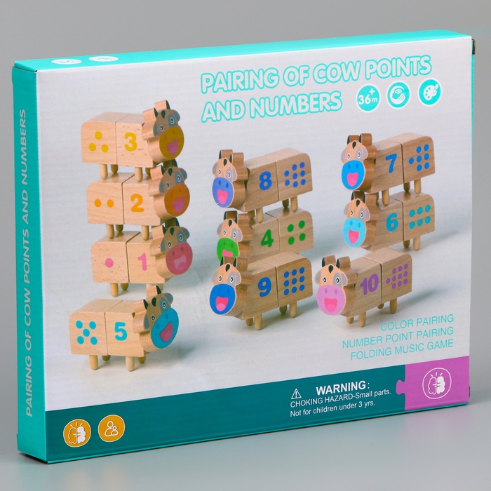 Развивающая игра &laquo;Коровки. Учимся считать&raquo; 7 &times; 4 &times; 2,5 см