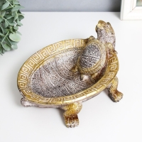 Сувенир полистоун подставка "Черепаха сухопутная"узоры на цветном панцире 22х25,5х9 см Сувенир полистоун подставка "Черепаха сухопутная"узоры на цветном панцире 22х25,5х9 см