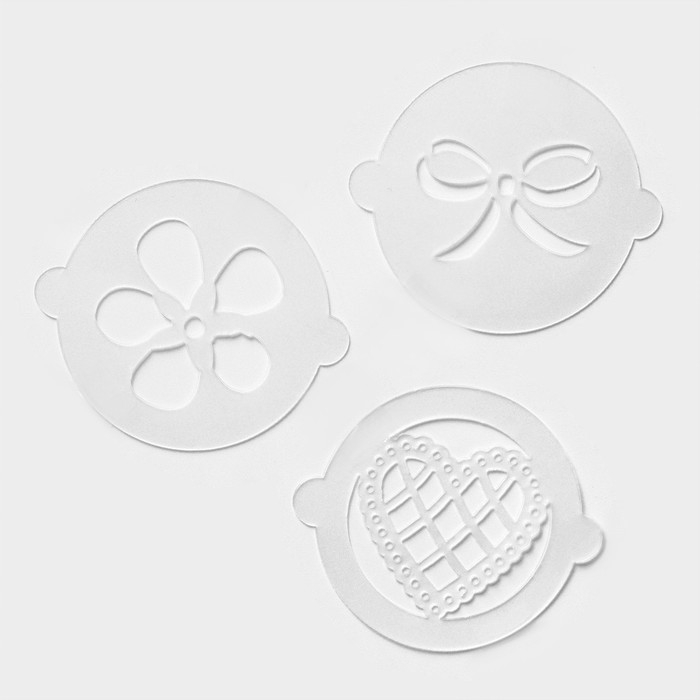 Набор кондитерских трафаретов для украшения выпечки «Букет», 8 шт: 2 шт d=20 см, 6 шт d=8 см Набор кондитерских трафаретов для украшения выпечки «Букет», 8 шт: 2 шт d=20 см, 6 шт d=8 см