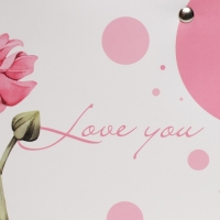 Пакет влагостойкий для цветов Love you, 24 х 12 х 12 см