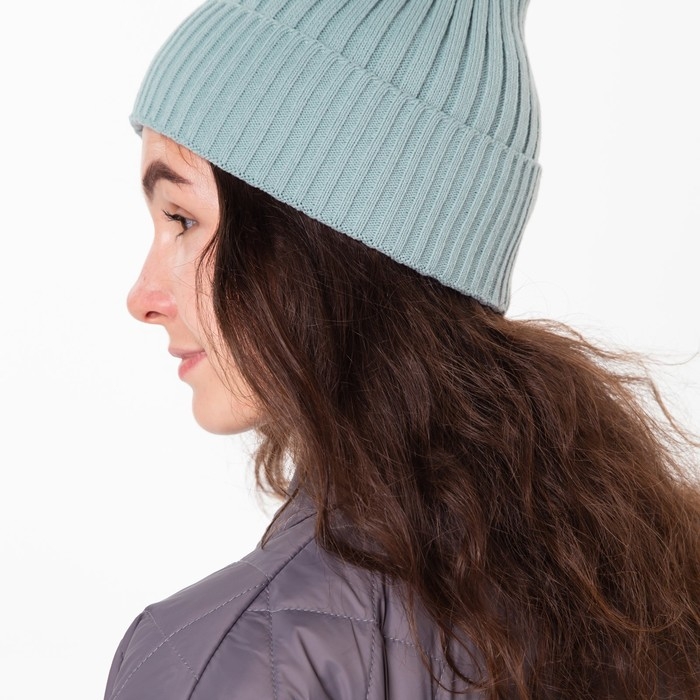 Шапка женская демисезонная, цвет оливковый, размер 52-56 Шапка женская демисезонная, цвет оливковый, размер 52-56