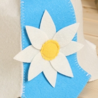 Набор для бани: шапка и коврик "Колокольчик" Набор для бани: шапка и коврик "Колокольчик"