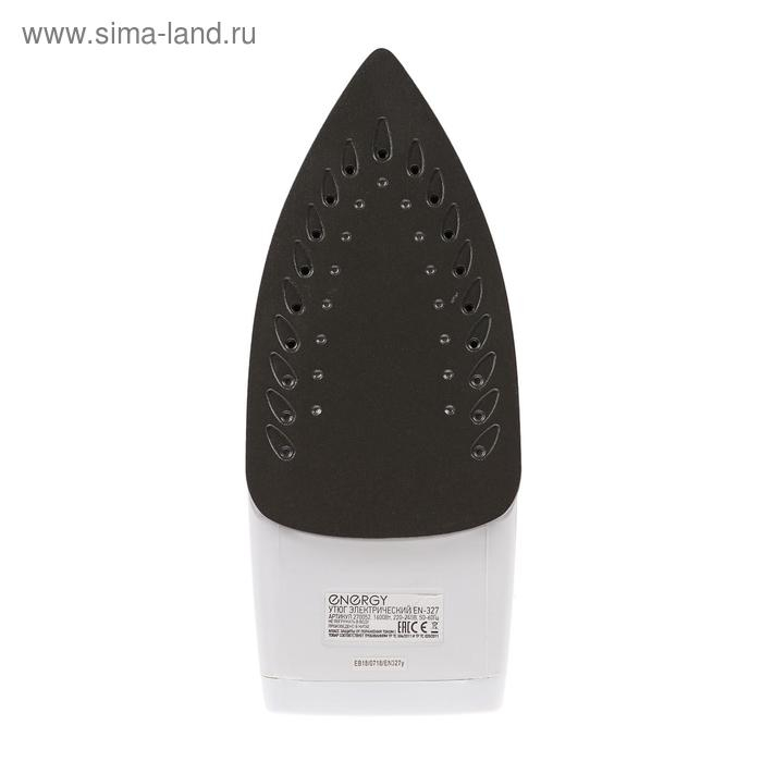 Утюг ENERGY EN-327, 1600 Вт, тефлоновая подошва, 170 мл, бело-жёлтый Утюг ENERGY EN-327, 1600 Вт, тефлоновая подошва, 170 мл, бело-жёлтый