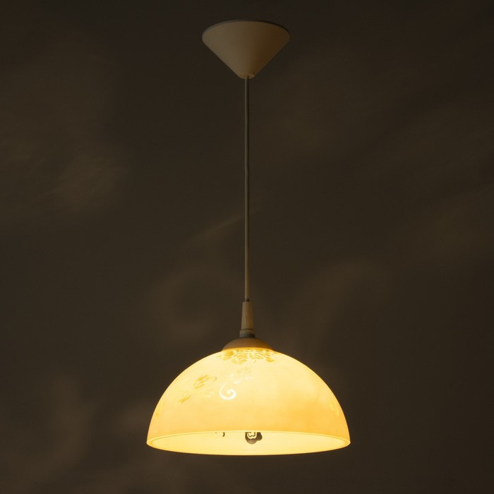 Светильник BayerLux  Колпак "Рочелл" 1 лампа E27 40Вт белый-шампань  д.250