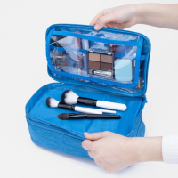 Косметичка, 3 отдела на молниях, цвет ярко синий Косметичка, 3 отдела на молниях, цвет ярко синий