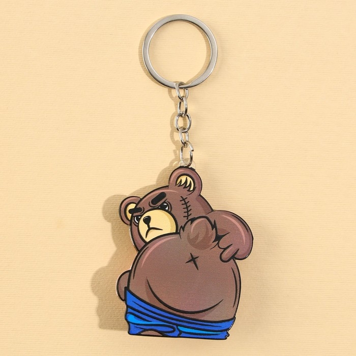 Брелок мялка для ключей &laquo;Плохой медведь&raquo; 4.6 х 7 см