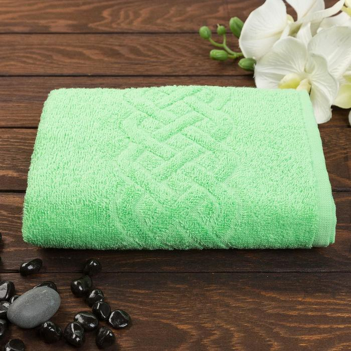Полотенце махровое Plait 70х130 см, цвет зелёный Полотенце махровое Plait 70х130 см, цвет зелёный