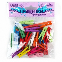 Набор прищепок для декора &laquo;Классика&raquo; 50 шт., 1 шт. &mdash; 3 см, МИКС
