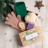 Новогодний подарочный набор Этель "Happy new year", полотенце 30х60 см и аксессуары Новогодний подарочный набор Этель "Happy new year", полотенце 30х60 см и аксессуары