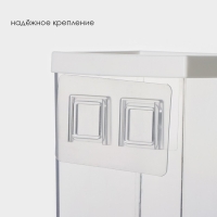 Контейнер - дозатор для сыпучих продуктов RICCO, 11,8&times;9,5&times;19 см, 1 л, цвет белый