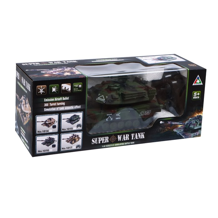 Танк на дистанционном управлении &laquo;Штурмовик&raquo;, работает от батареек, стреляет пульками, МИКС