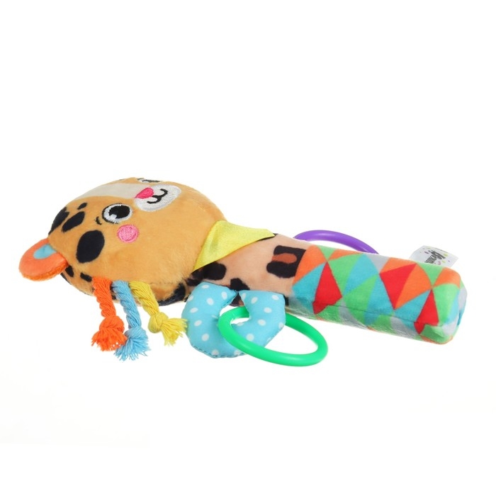Игрушка - пищалка "Леопард" с погремушкой