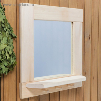 Зеркало квадратное, большое с полкой и 3 крючками, 53&times;53&times;1,6 см
