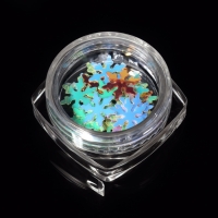 Новый год! Пайетки для декора &laquo;Снежинки&raquo;, разноцветные