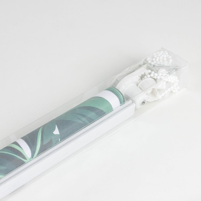 Штора рулонная &laquo;Тропики&raquo;, блэкаут, 60&times;200 см, цвет белый