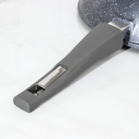 Сковорода «Гранит ВОК», d=28 см, съёмная ручка, стеклянная крышка, антипригарное покрытие, цвет серый Сковорода «Гранит ВОК», d=28 см, съёмная ручка, стеклянная крышка, антипригарное покрытие, цвет серый