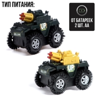 Машина-перевертыш &laquo;Танк&raquo;, работает от батареек, цвета МИКС