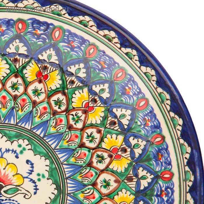 Ляган Риштанская Керамика Ляган Риштанская Керамика "Узоры", 31 см, синий