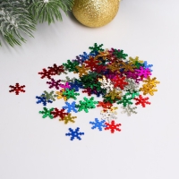 Новогодние конфетти &laquo;С Новым годом!&raquo; снегирь, цветные снежинки, 14 г.