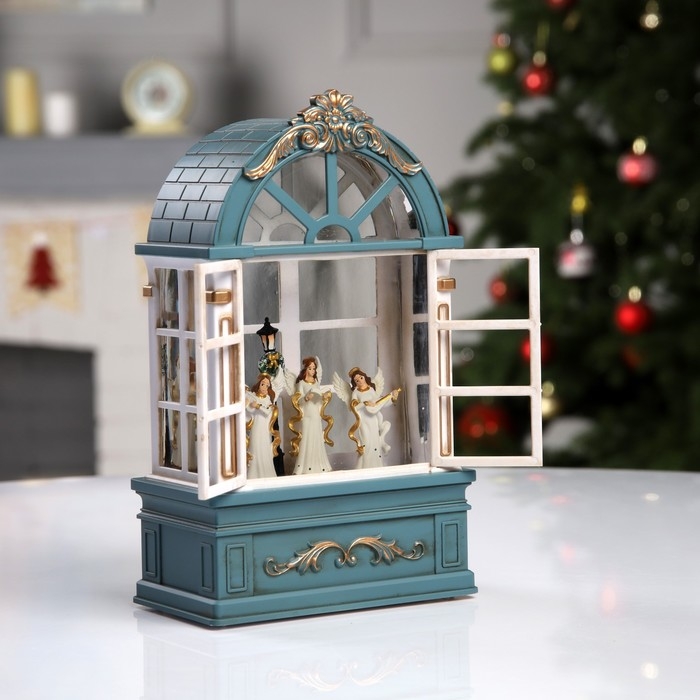 Светодиодная фигура &laquo;Ангелы в арке&raquo; 13.5 &times; 22 &times; 7.8 см, пластик, батарейки ААх3 (не в комплекте), USB, свечение тёплое белое