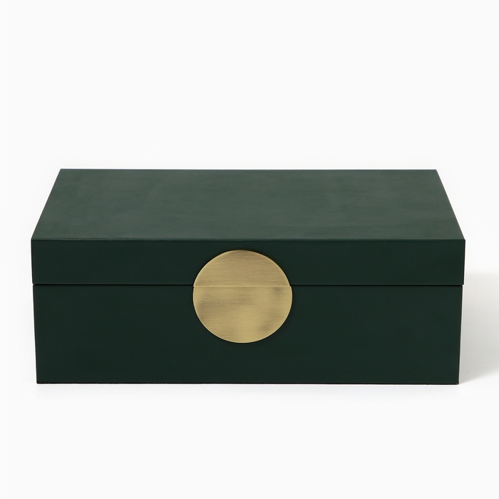 Шкатулка для украшений &laquo;Изумруд&raquo; экокожа, набор 2 шт.