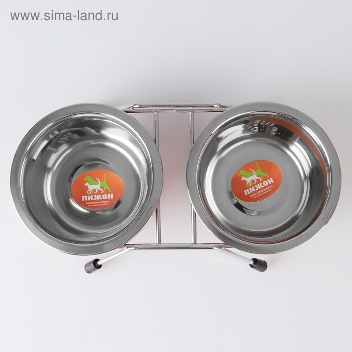 Набор из 2 цветных мисок на подставке, 2 х 225 мл Набор из 2 цветных мисок на подставке, 2 х 225 мл