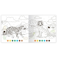 Раскраска по номерам &laquo;Дикие животные&raquo;, 16 стр., с наклейками, 12 картинок, 5+