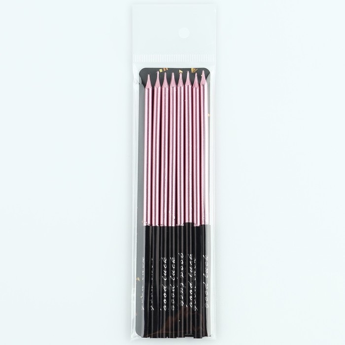 Свечи для торта &laquo;В твой особенный день&raquo;, розовый, 8 шт, 14,9 х 0,5 см