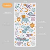 Наклейка интерьерная цветная "Кот в космосе" 30х60 см Наклейка интерьерная цветная "Кот в космосе" 30х60 см