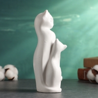 Фигура "Котики с изгибом" белые, 17см