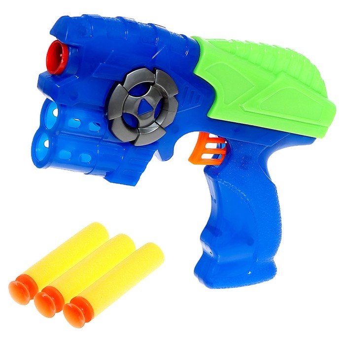 Бластер &laquo;Комбат&raquo;, стреляет мягкими пулями, цвет МИКС