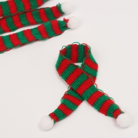 Шарфик для игрушек вязаный «Зимнее утро», набор 5 шт., размер — 27 × 2 см Шарфик для игрушек вязаный «Зимнее утро», набор 5 шт., размер — 27 × 2 см